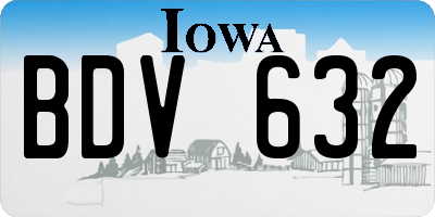 IA license plate BDV632