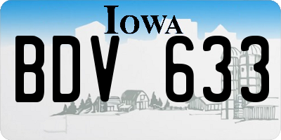 IA license plate BDV633