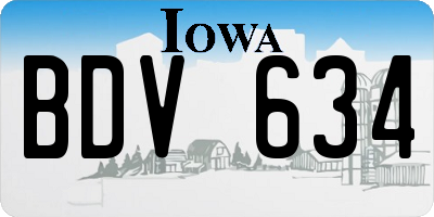 IA license plate BDV634