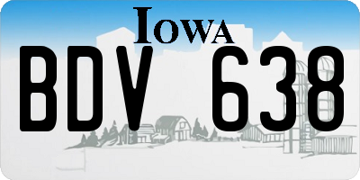 IA license plate BDV638