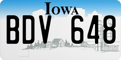 IA license plate BDV648