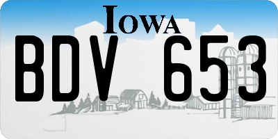 IA license plate BDV653
