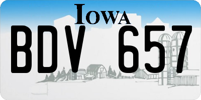 IA license plate BDV657