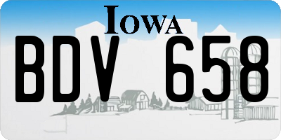 IA license plate BDV658