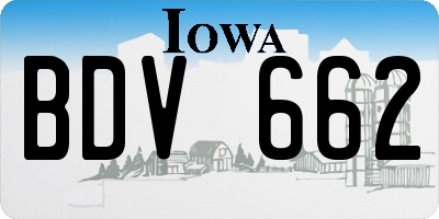 IA license plate BDV662