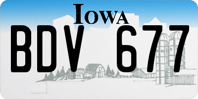 IA license plate BDV677