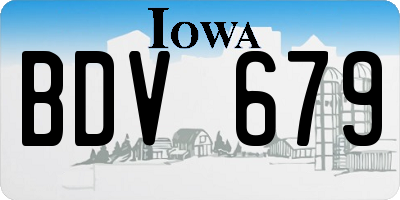 IA license plate BDV679