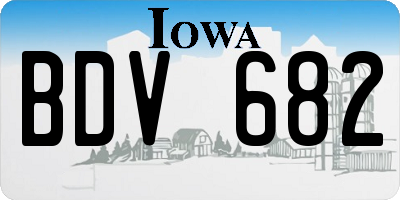IA license plate BDV682