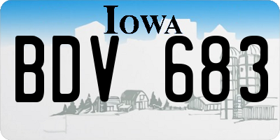 IA license plate BDV683