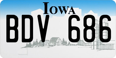 IA license plate BDV686