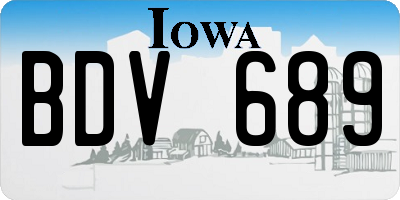 IA license plate BDV689
