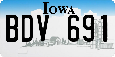 IA license plate BDV691