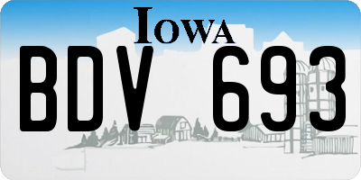 IA license plate BDV693