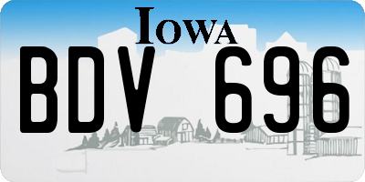 IA license plate BDV696