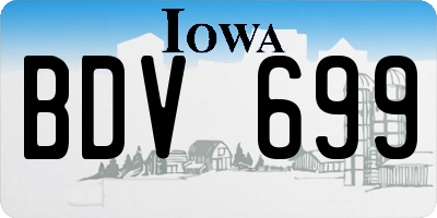 IA license plate BDV699