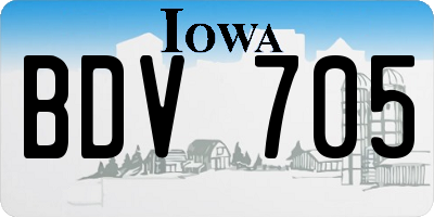 IA license plate BDV705