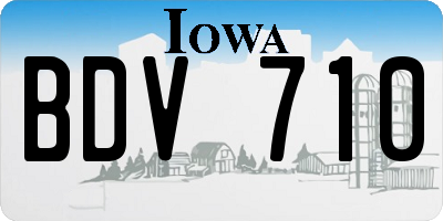 IA license plate BDV710