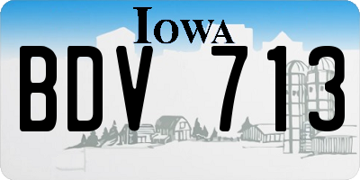 IA license plate BDV713