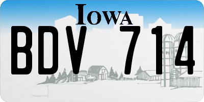 IA license plate BDV714