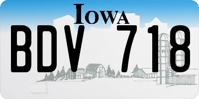 IA license plate BDV718