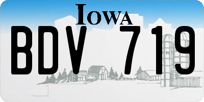 IA license plate BDV719