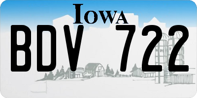 IA license plate BDV722
