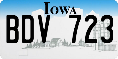 IA license plate BDV723