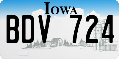 IA license plate BDV724