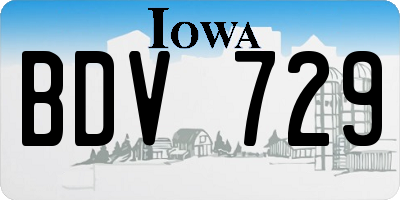 IA license plate BDV729