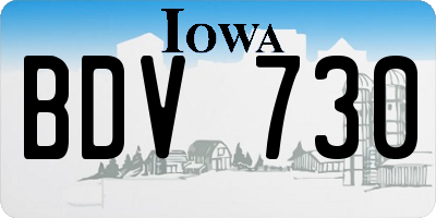 IA license plate BDV730