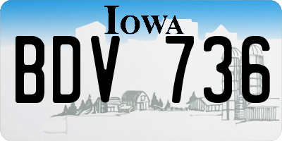 IA license plate BDV736