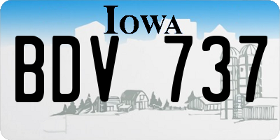 IA license plate BDV737