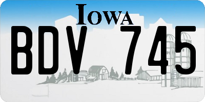 IA license plate BDV745