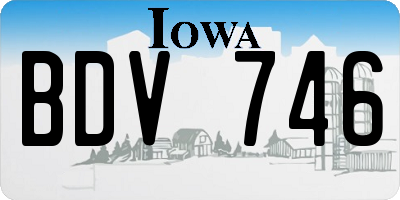 IA license plate BDV746
