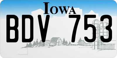 IA license plate BDV753