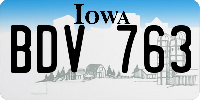 IA license plate BDV763
