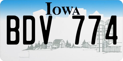 IA license plate BDV774