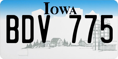 IA license plate BDV775