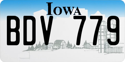 IA license plate BDV779
