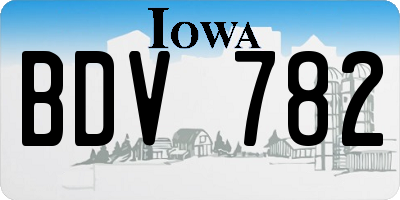 IA license plate BDV782