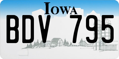 IA license plate BDV795