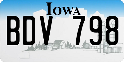 IA license plate BDV798