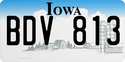 IA license plate BDV813