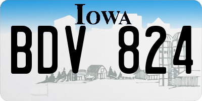 IA license plate BDV824