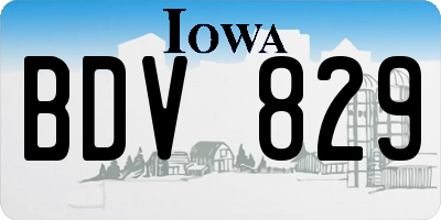 IA license plate BDV829