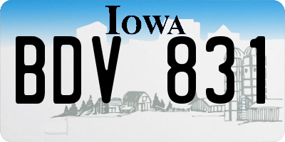 IA license plate BDV831