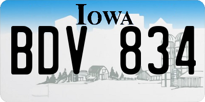 IA license plate BDV834