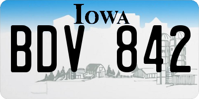 IA license plate BDV842