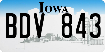 IA license plate BDV843