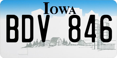 IA license plate BDV846